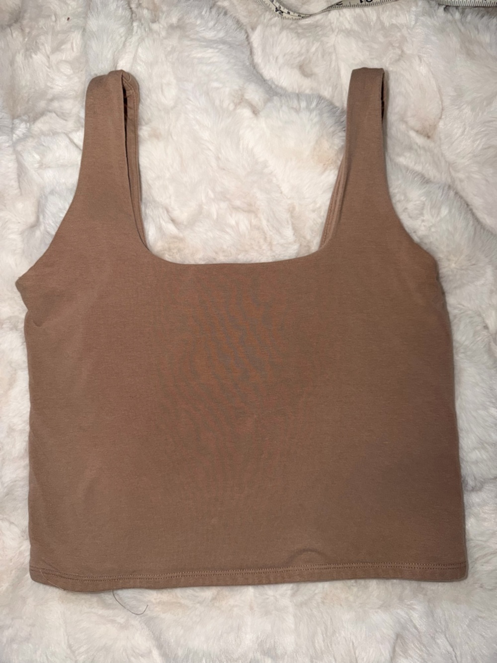 Abercrombie Tan Cropped Tank